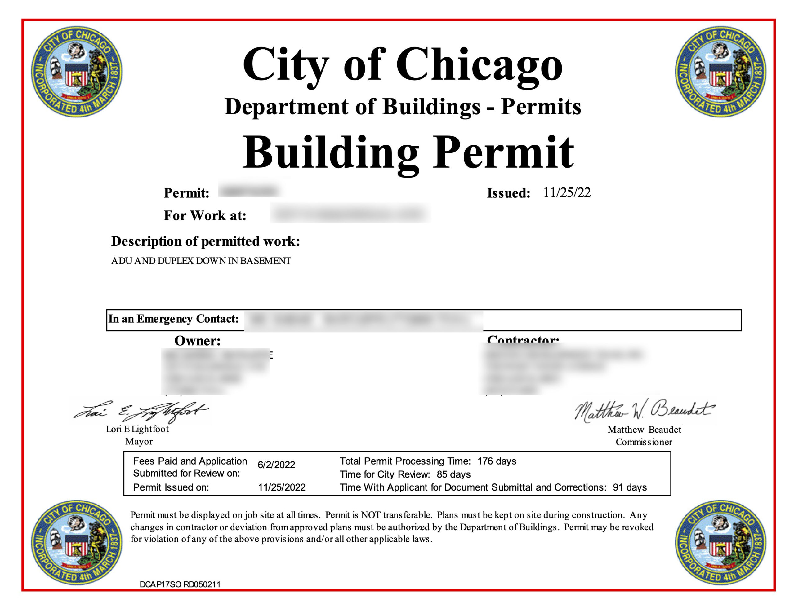 city of chicago building permit