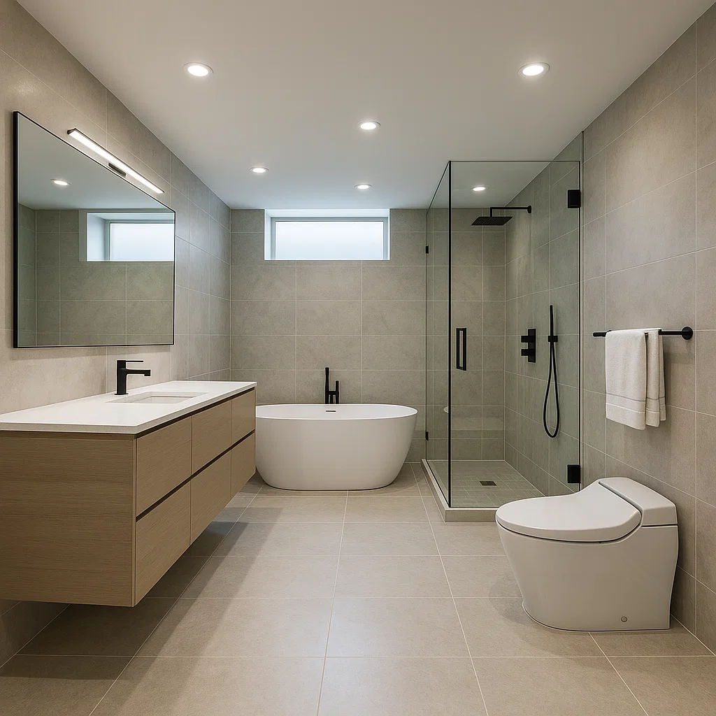 luxury basement bathroom